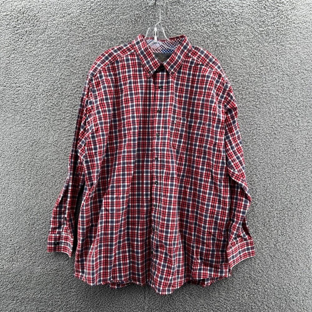 Panhandle Tuf Cooper Performance Western Shirt Mens XXL Long Sleeve Button-Down